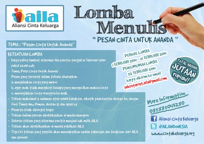 Lomba Menulis "Pesan Cinta untuk Ananda"